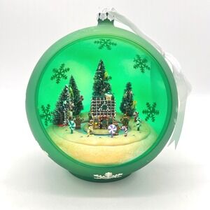 Mr Christmas Musical Gingerbread Village Ornament Light Up Snow Globe